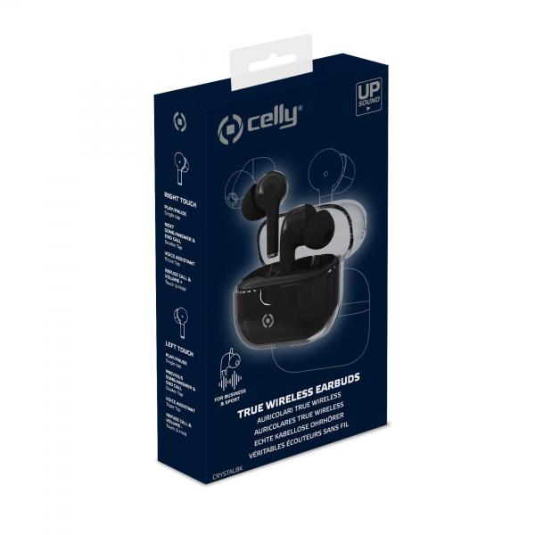 Celly CLEAR Auriculares True Wireless Stereo (TWS) Dentro de oído Llamadas/Música USB Tipo C Bluetooth Negro