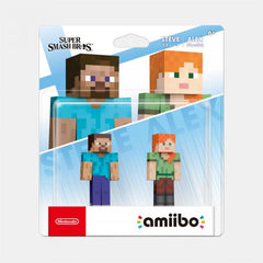 Amiibo S. Smash Bros: Minecraft Steve & Alex (imp) (Figura) Nintendo