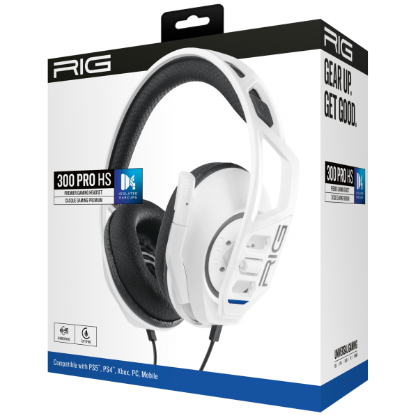 Rig Premier Gaming Headset 300 Pro Hs White (blanco) Ps5/ps4/xbox/pc/mobile (PS5 Cascos) Nacon