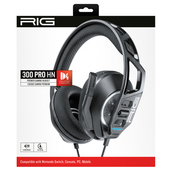 Rig Premier Gaming Headset 300 Pro Hs Black (negro) Console/pc/mobile (Switch Cascos) Nacon