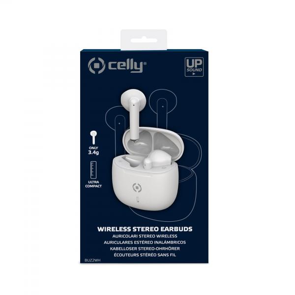 Celly BUZ2 Auriculares True Wireless Stereo (TWS) Dentro de oído Llamadas/Música USB Tipo C Bluetooth Blanco