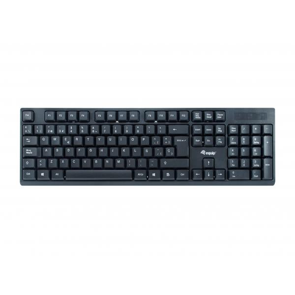 Equip 245221 teclado Ratón incluido Oficina RF inalámbrico QWERTY Espaol Negro