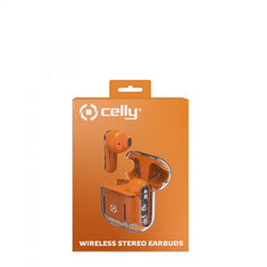 Celly SHEER Auriculares True Wireless Stereo (TWS) Dentro de oído Llamadas/Música Naranja, Transparente