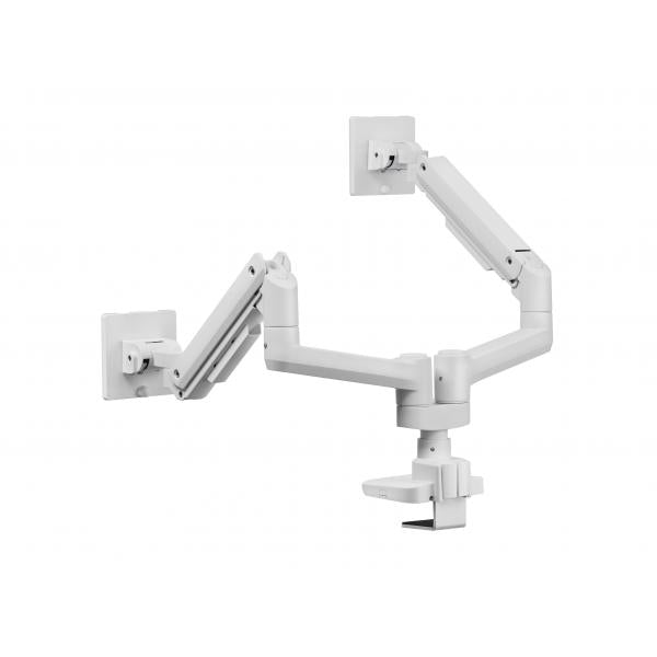 Equip Soporte de escritorio para monitor doble de 17-35, blanco