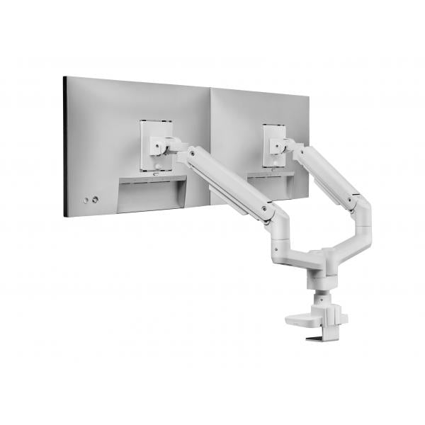 Equip Soporte de escritorio para monitor doble de 17-35, blanco