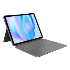 Logitech Combo Touch, Funda con Teclado, iPad Air 13 Pulgadas (M2)(2024) - Teclado retroiluminado extraíble con Soporte abatible, Escritura cómoda, Modo Multiuso, Disposición QWERTY Espaol - Gris