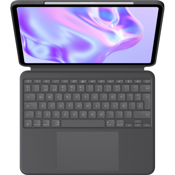 Logitech Combo Touch, funda con teclado, iPad Pro 13 pulgadas (M4)(2024) - Teclado retroiluminado extraíble con soporte abatible, escritura cómoda, modo multiuso, Disposición QWERTY Espaol - Grafito