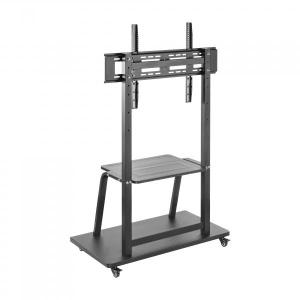 Aisens Soporte de suelo ECO con ruedas, bandeja para DVD para Monitor/TV 150Kg de 37-100, Negro