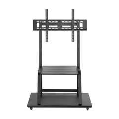 Aisens Soporte de suelo ECO con ruedas, bandeja para DVD para Monitor/TV 150Kg de 37-100, Negro