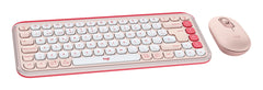 Logitech POP ICON COMBO, combinación de teclado y ratón Bluetooth, escritura cómoda, teclas y botones programables, clics discretos, Easy-Switch hasta 3 dispositivos: rosado