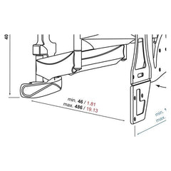 Vogel's PHW 400 L 101,6 cm (40") Negro