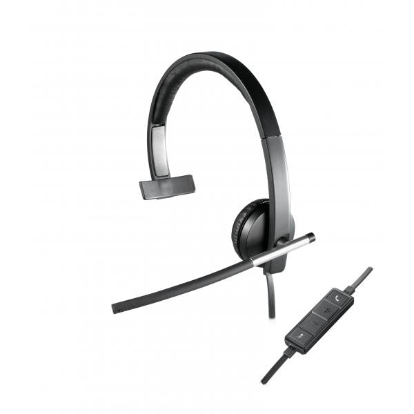 Logitech H650e Auriculares Alámbrico Diadema Oficina/Centro de llamadas USB tipo A Negro, Plata