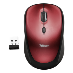 Trust Wireless Mouse Yvi - Granate (sensor Optico De 800 - 1.600 Ppp Reales) (Ratón) Trust