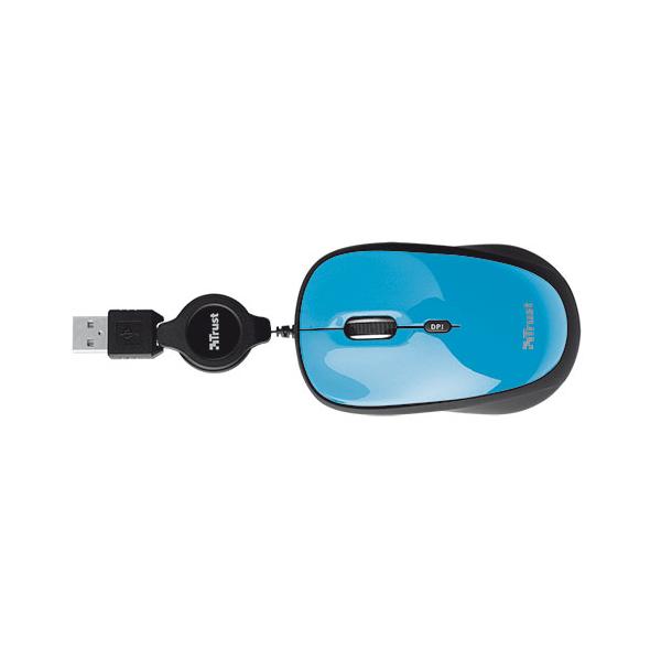 Trust Retractable Mouse Yvi Blue (sensor Optico De 1.000 - 2.000 Ppp Reales) (Ratón) Trust