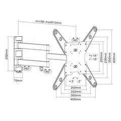 Equip 650105 soporte para TV 139,7 cm (55") Negro