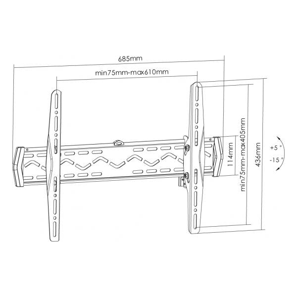 Equip 650340 Soporte de pared para TV inclinable de 37"-70