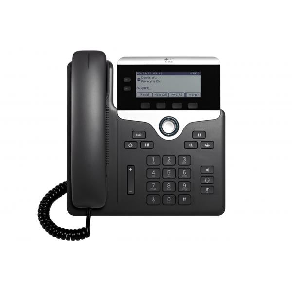 Cisco 7821 teléfono IP Negro, Plata 2 líneas