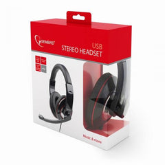 Auricular Gembird Estereo Usb Negro