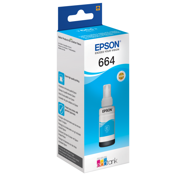 Epson 664 Ecotank Cyan ink bottle (70ml)