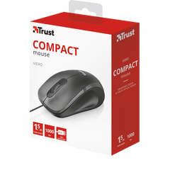 Trust Compact Mouse Ivero - Black/grey (sensor Optico De 1.000 Ppp Reales) (Ratón) Trust