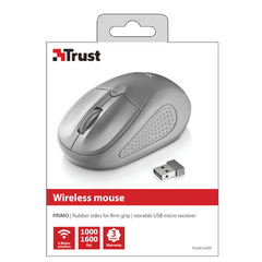 Trust Wireless Mouse Primo - Grey (sensor Optico De 1.000 - 1.600 Ppp Reales) (Ratón) Trust