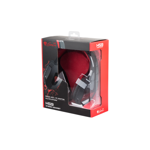 Auriculares Gaming Genesis Argon 400 2.0 Mini Jack Negro-rojo