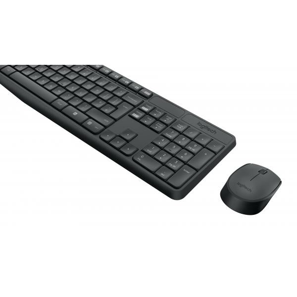 Logitech MK235 teclado Ratón incluido USB QWERTY Espaol Gris