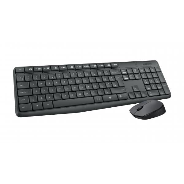 Logitech MK235 teclado Ratón incluido USB QWERTY Espaol Gris