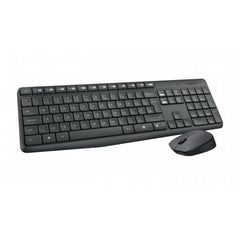 Logitech MK235 teclado Ratón incluido USB QWERTY Espaol Gris