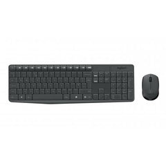 Logitech MK235 teclado Ratón incluido USB QWERTY Espaol Gris