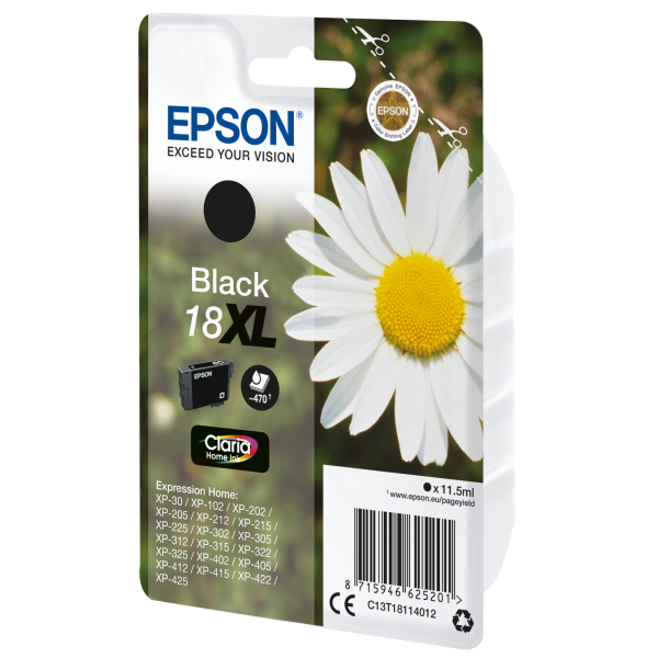 Cartucho tinta epson t181140 xl negro alta capacidad xp - 102 - 205 - 305 - 405 - 30 - margarita