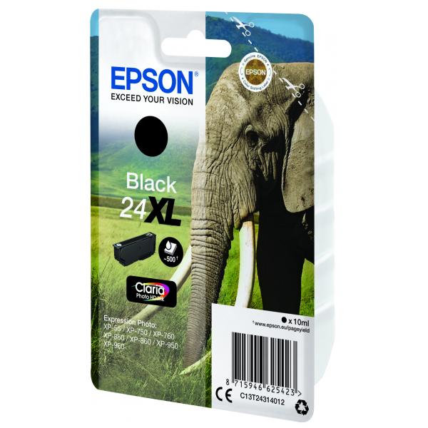 Cartucho tinta epson t243140 negro xl para epson xp - 750 c13t24314010 - elefante