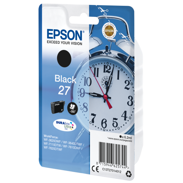 Epson Alarm clock Singlepack Black 27 DURABrite Ultra Ink