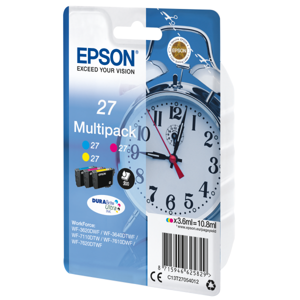 Epson Alarm clock Multipack 3-colour 27 DURABrite Ultra Ink