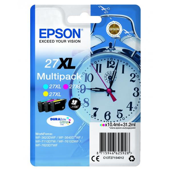 Epson Alarm clock Multipack 3-colour 27XL DURABrite Ultra Ink