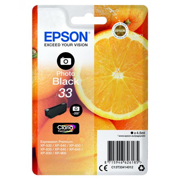 Cartucho tinta epson t333140 foto negro xp350*xp630 - xp635 - xp830 - naranja