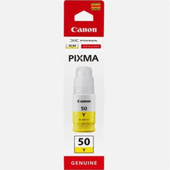 Botella tinta canon gi - 50y amarillo 70ml 7700 paginas