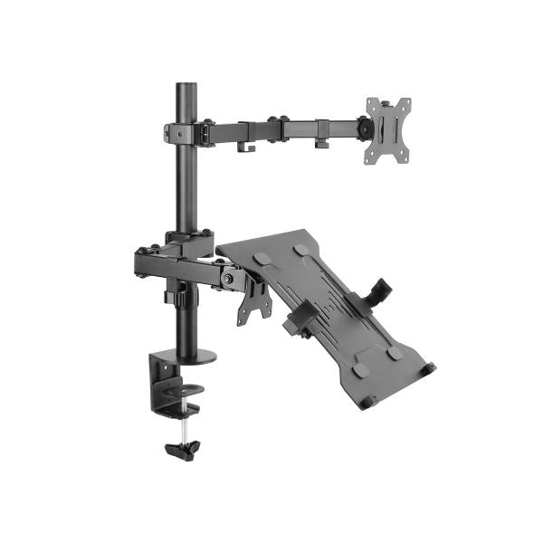 Equip Soporte de escritorio articulado de doble brazo para monitor portátil de 13"-32