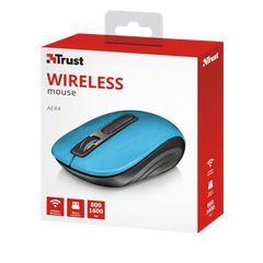 Trust Wireless Mouse Aera - Blue (sensor Optico De 800 - 1.600 Ppp Reales) (Ratón) Trust