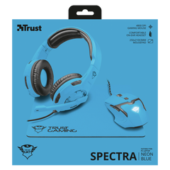 Trust Spectra Gaming Bundle Neon Blue Gxt790-sb (auricular/raton/alfombrilla) (PC) Lamee Software