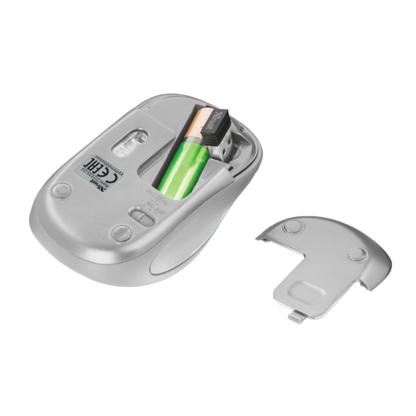 Trust Wireless Mouse Yvi Fx - White (sensor Optico De 800 - 1.600 Ppp Reales) (Ratón) Trust