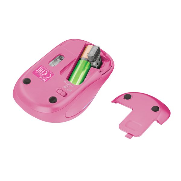 Trust Wireless Mouse Yvi Fx - Pink (sensor Optico De 800 - 1.600 Ppp Reales) (Ratón) Trust