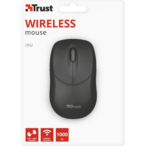 Trust Small Wireless Mouse Inu - Black (sensor Optico De 1.000 Ppp Reales) (Ratón) Trust