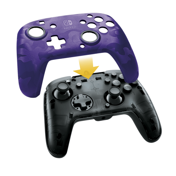 Pdp Faceoff Deluxe + Audio Wired Controller Purpura (Switch Mando) Pdp