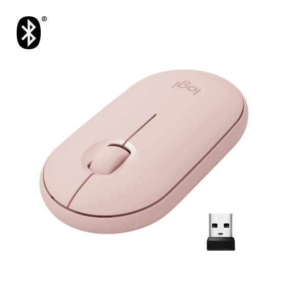 Logitech Pebble M350 ratón Oficina Ambidextro RF Wireless + Bluetooth ptico 1000 DPI