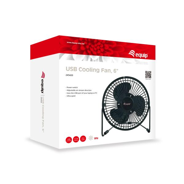 Ventilador de refrigeracion equip life 6 pulgadas usb