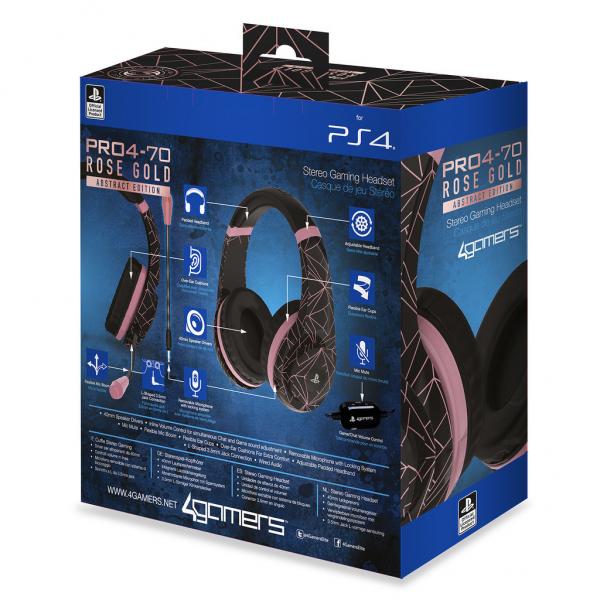 4gamers Stereo Gaming Headset Pro4-70 Rose Gold/black (oficial) (ps5) (PS4 Cascos) 4 Gamers