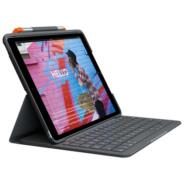 Funda con teclado logitech slim folio