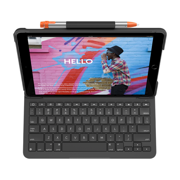 Funda con teclado logitech slim folio