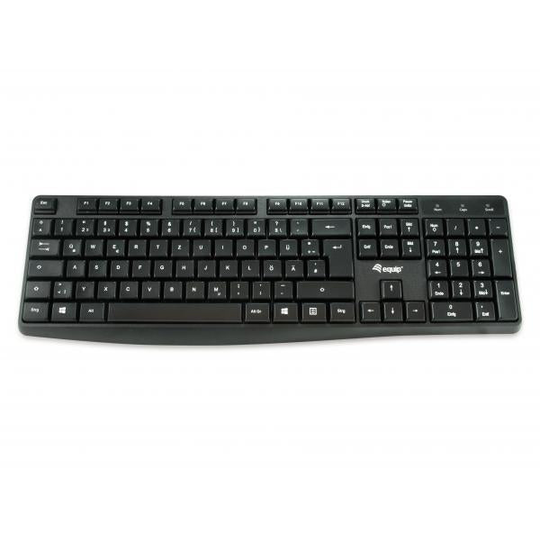 Equip 245211 teclado Oficina USB QWERTY Espaol Negro